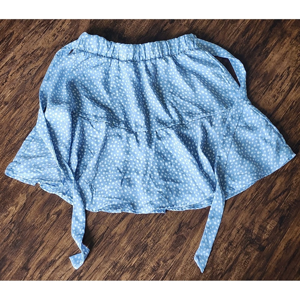 GeeGee Women's Jr Mini Skirt Size 26 Inch XS Waist Blue Polka Dots Gee Gee
